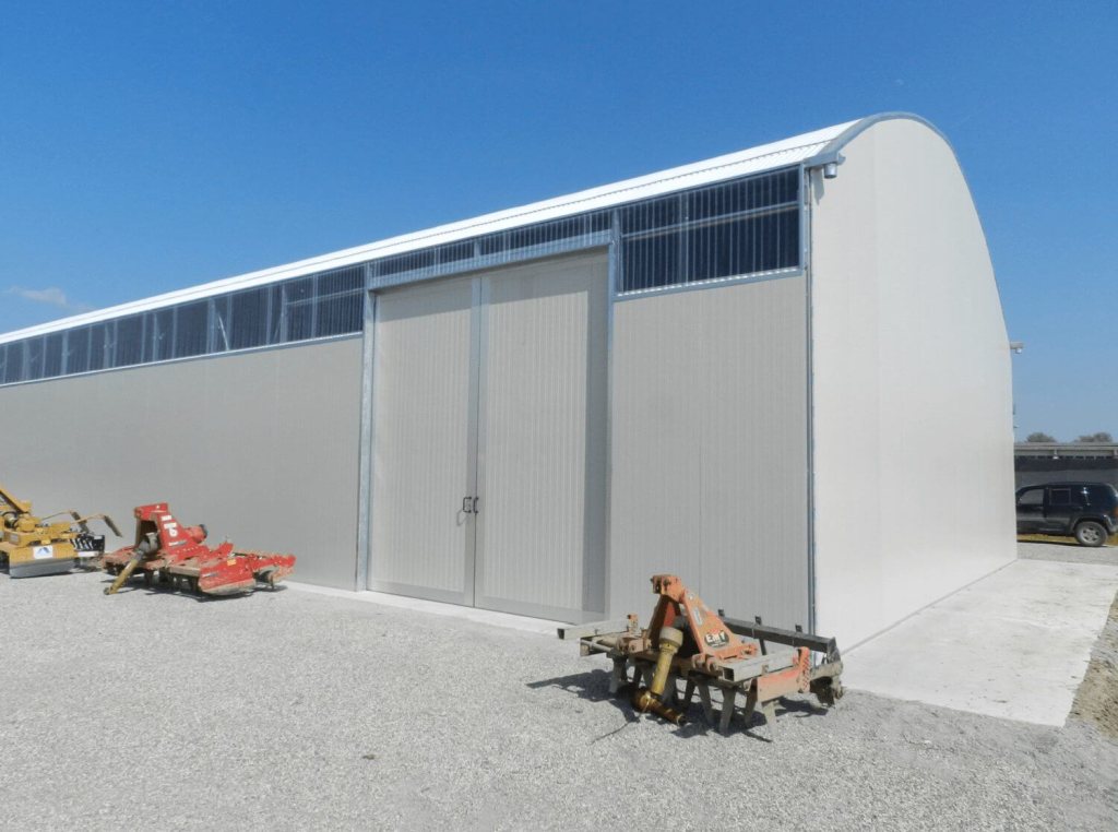 White multi-purpose tunnel form warehouse