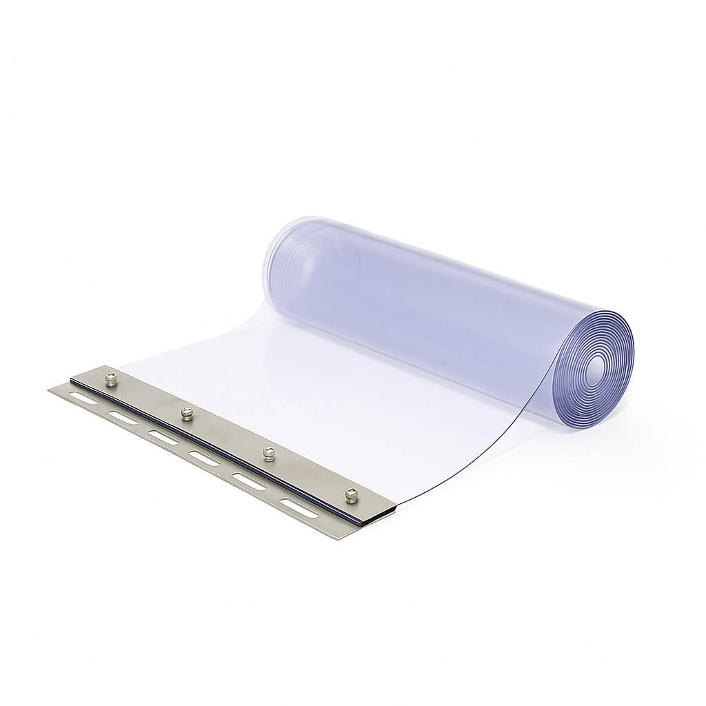 PVC slat curtain with fitting