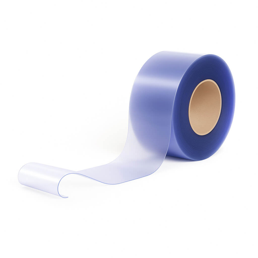 Frostet strip curtains